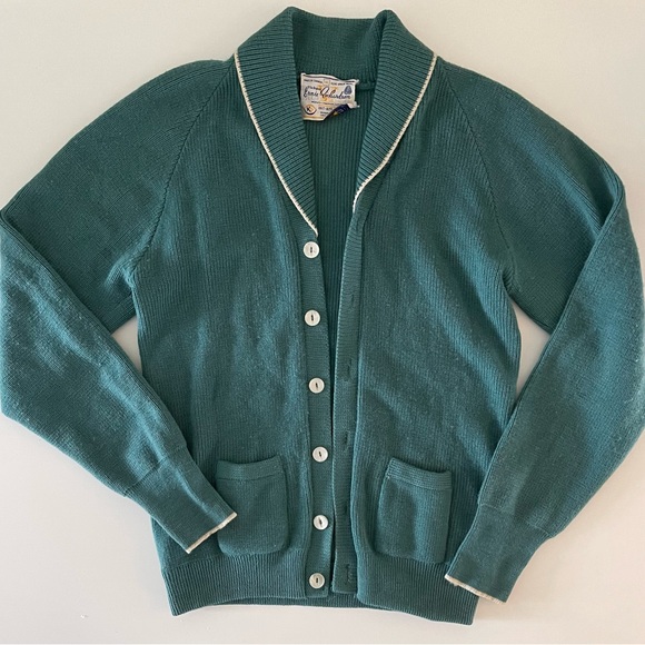 Vintage Ernie Richardson, Knit Rite Mills Ltd Curling Sweater/cardigan, M - Picture 2 of 5